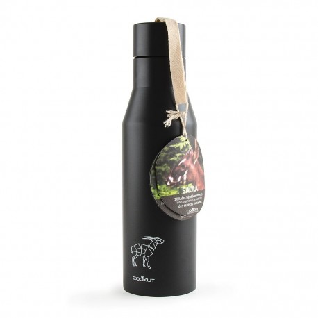 Bouteille isotherme noir animaux 500ml - Cookut