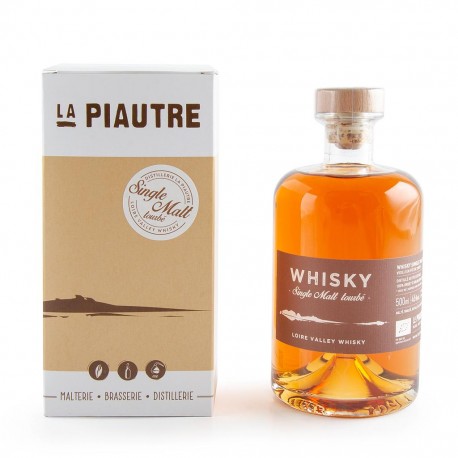 Whisky Single malt Tourbé 46° alc Bio La Piautre 50 cl