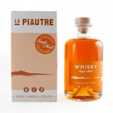Whisky Single malt Ambré 46° alc Bio La Piautre 50 cl